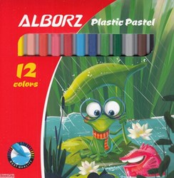 تصویر  پاستل 12 رنگ مقوايي ALBORZ