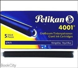 تصویر  جوهر فشنگي بلند آبي 5 عددي Pelikan 4001