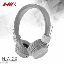 تصویر  هدست NIA Wireless Headphones Grey X3