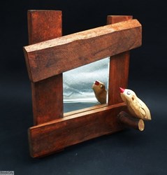 تصویر  قاب عكس و آينه روميزي تك پرنده پورشيخ