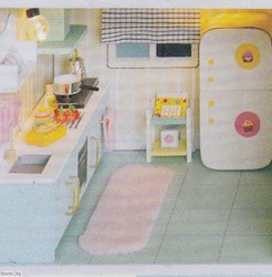 تصویر  كيت ساخت خانه مينياتوري آشپزخانه شاد S2007