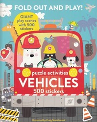 تصویر  Fold Out and Play Vehicles: Giant Sticker Scenes, Puzzle Activities, 500 Stickers