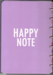 تصویر  دفتر 100 برگ رقعي دكمه‌اي Happy Note آبرنگ