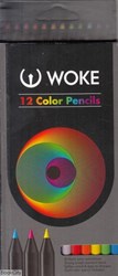 تصویر  مدادرنگي 12 رنگ مقوايي WOKE 9501-12
